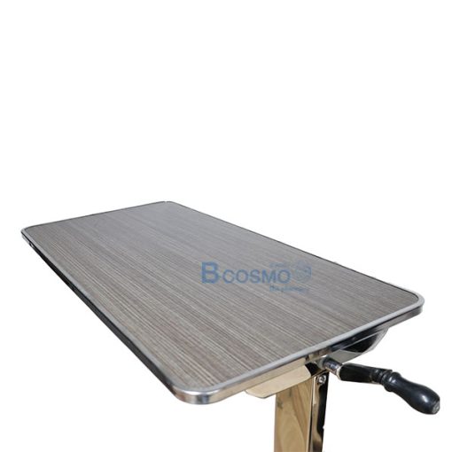 EB0001-D-โต๊ะคร่อมเตียง-หน้าไม้โฟเมก้า-ขอบสแตนเลส-สีเข้ม