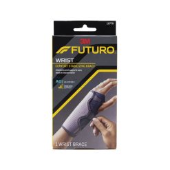 FUTURO Reversible Splint Wrist Brace อุปกรณ์พยุงข้อมือ ปรับกระชับได้ เสริมแถบเหล็ก สีดำ FREESIZE