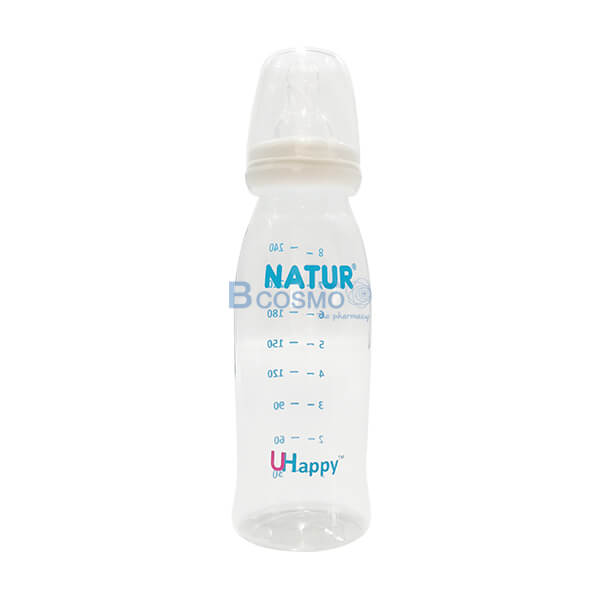 ขวดนม NATUR รุ่น UHappy 8 oz (240 ml) 2 ขวดนม NATUR รุ่น UHappy 8 oz (240 ml)