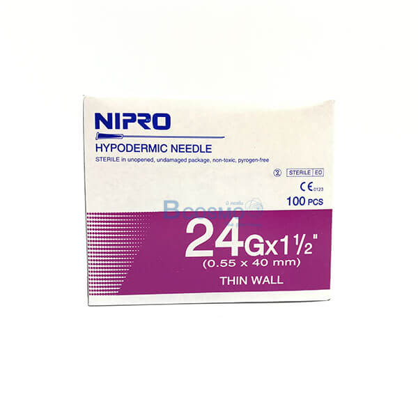 P-6212 - เข็มฉีดยา NIPRO นิโปร 24G1 12 100 อัน EF0903-24x1.5