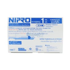ไซริงค์ NIPRO Syringe LS 1 ml. แบบไม่มีเข็มฉีดยา [10 กล่อง]