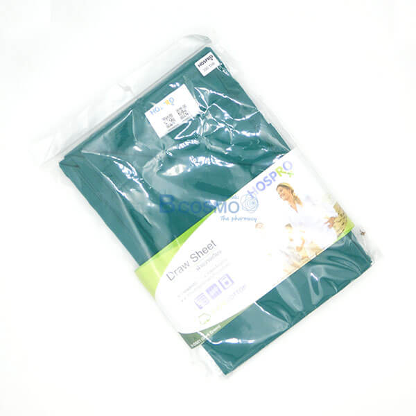 EB1401-DGR - ผ้าขวางเตียง HOSPRO สีเขียวเข้ม 150x95 CM.-1