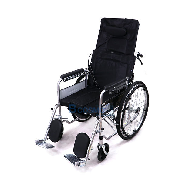 รถเข็นเหล็กปรับนอนได้-พร้อมที่นั่งถ่าย-JY-0118-(CN)-WC0304