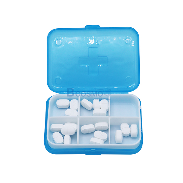 PA1709-BL-กล่องจัดชุดยา-6-ช่อง-สีน้ำเงิน