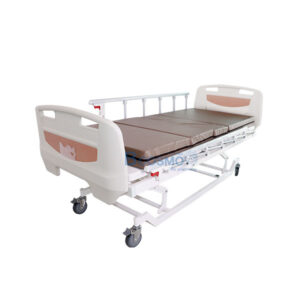 เตียงผู้ป่วยไฟฟ้า XH-JJ-D UQ2018SL 3 ไก ราวสไลด์ UPS เสาน้ำเกลือ พร้อมเบาะนอน 4 ตอน สีครีม