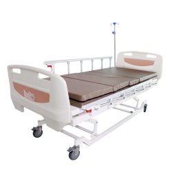 เตียงผู้ป่วยไฟฟ้า 3 ไกร์ ราวสไลด์ สีครีม XH-JJ-D UQ2018SL