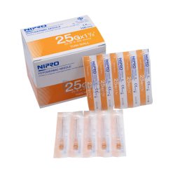 เข็มฉีดยา NIPRO 25Gx1 1/2 นิ้ว [100 ชิ้น/กล่อง]