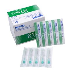 เข็มฉีดยา NIPRO 21G x 1 1/2″ [100 ชิ้น/กล่อง]