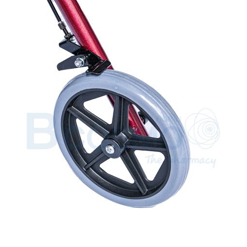 WC0408 R Wheelchair Rollator รถเข็นหัดเดิน 2 in 1 ล้อ 8 นิ้วเบาะใหญ่ สีแดง Y882LW 10