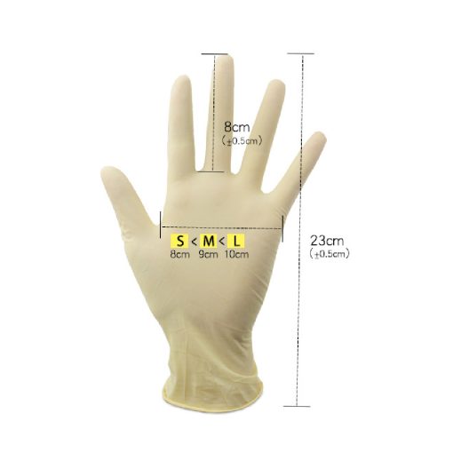 EF0729 M ถุงมือยาง 9 Disposable Exam Gloves 100s SIZE M 3