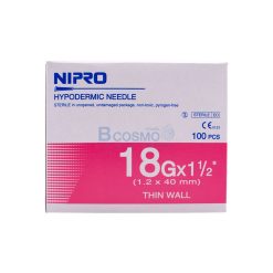 เข็มฉีดยา NIPRO 18Gx1 1/2 นิ้ว 1/100 ชิ้น