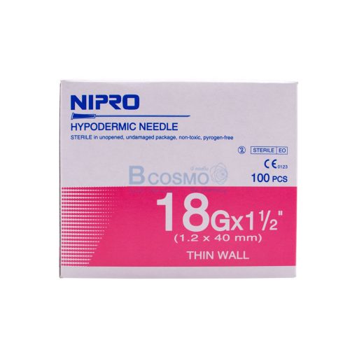 NIPRO 18Gx1 1 2 นิ้ว 1100 ชิ้น EF0903 18x1 2