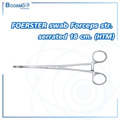 FOERSTER swab Forceps str. serrated 18 cm.
