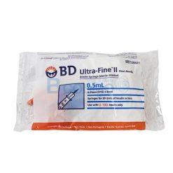 ไซริงค์ SYRINGE INSULIN BD Short Needle 0.25 ml. 31 g. x 8 mm. [100 ชิ้น/กล่อง]