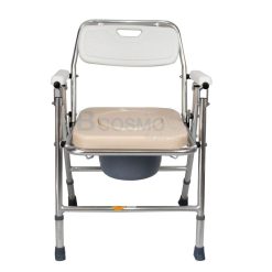 เก้าอี้นั่งถ่าย นั่งอาบน้ำ สำหรับผู้สูงอายุ ผู้พิการ เบาะนิ่ม วัสดุอะลูมิเนียม Y652