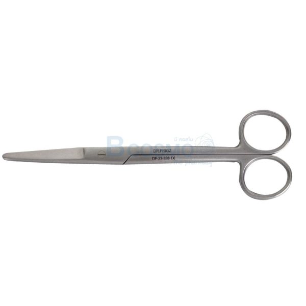 กรรไกรตัดเนื้อปลายตรง ปลายโค้ง Mayo scissors 17 cm. DR.F (HTM)