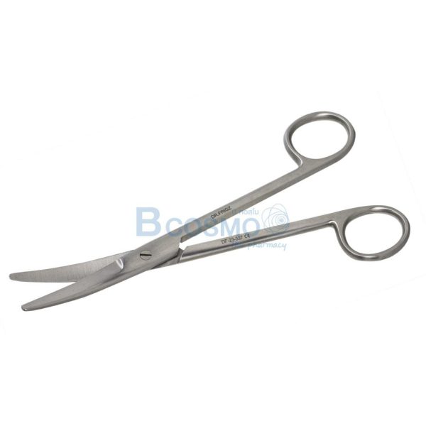 กรรไกรตัดเนื้อปลายตรง ปลายโค้ง Mayo scissors 17 cm. DR.F (HTM)
