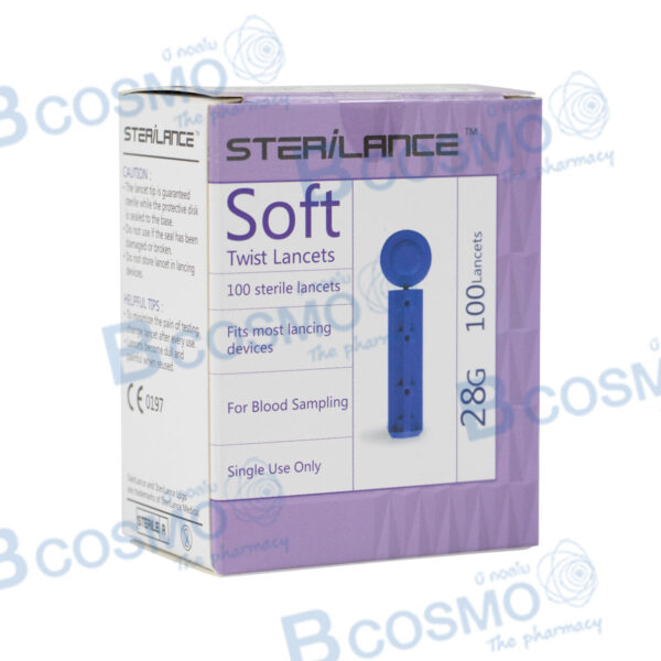 เข็มเจาะตรวจน้ำตาลในเลือด SteriLance Soft 28G 100 ชิ้น